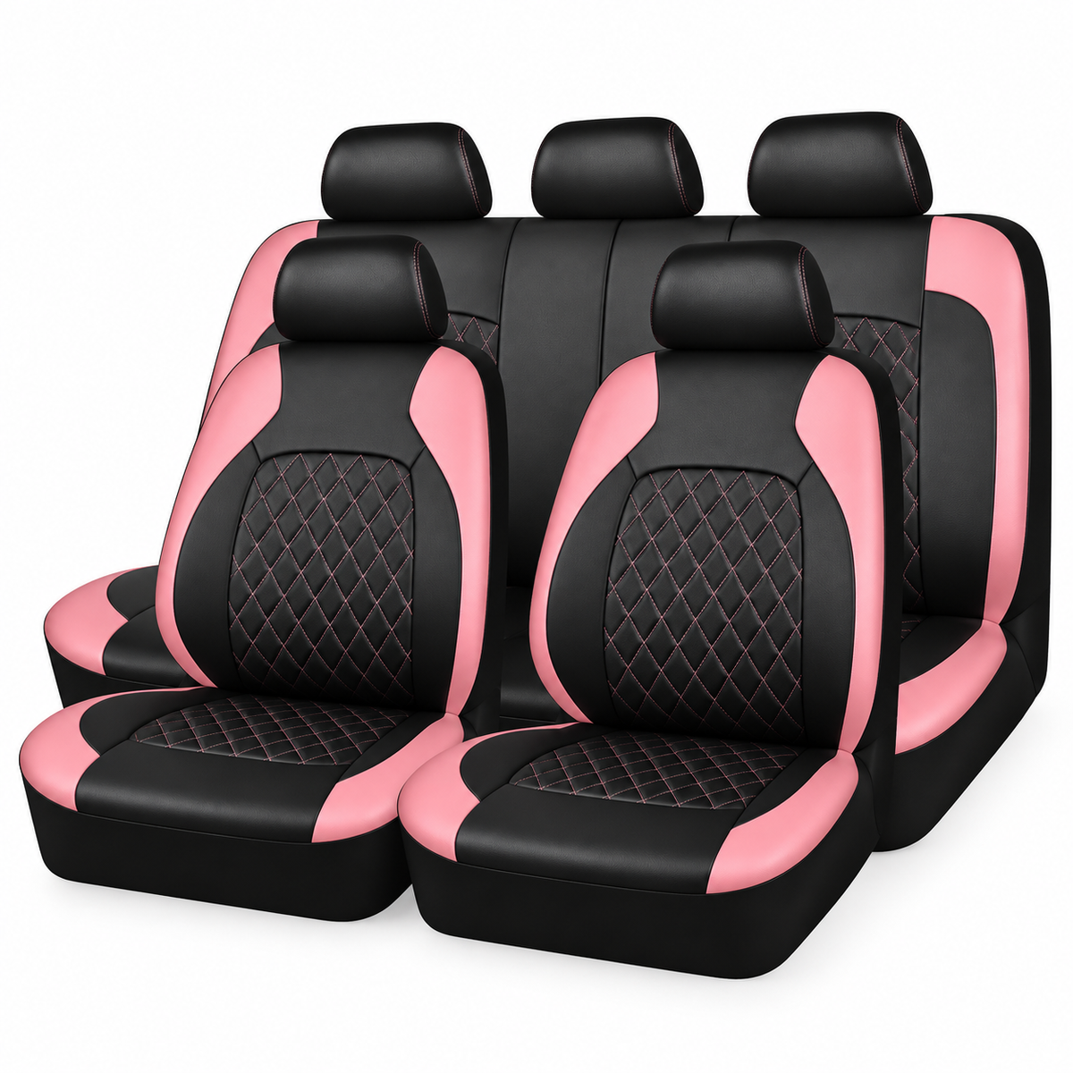 iCover® 9-Piece Universal Fit Leather Car Seat Cover Set
