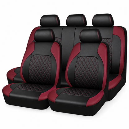 iCover® 9-Piece Universal Fit Leather Car Seat Cover Set