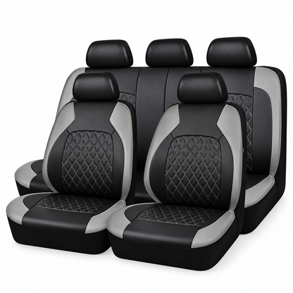 iCover® 9-Piece Universal Fit Leather Car Seat Cover Set