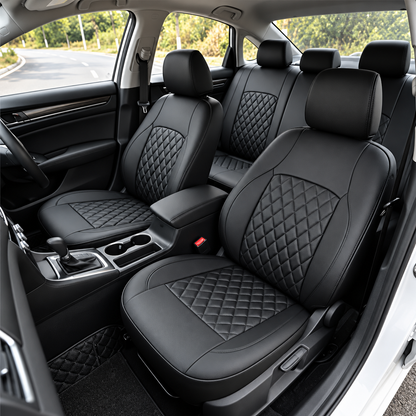 iCover® 9-Piece Universal Fit Leather Car Seat Cover Set