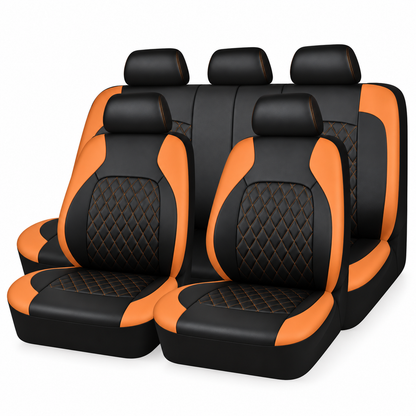 iCover® 9-Piece Universal Fit Leather Car Seat Cover Set