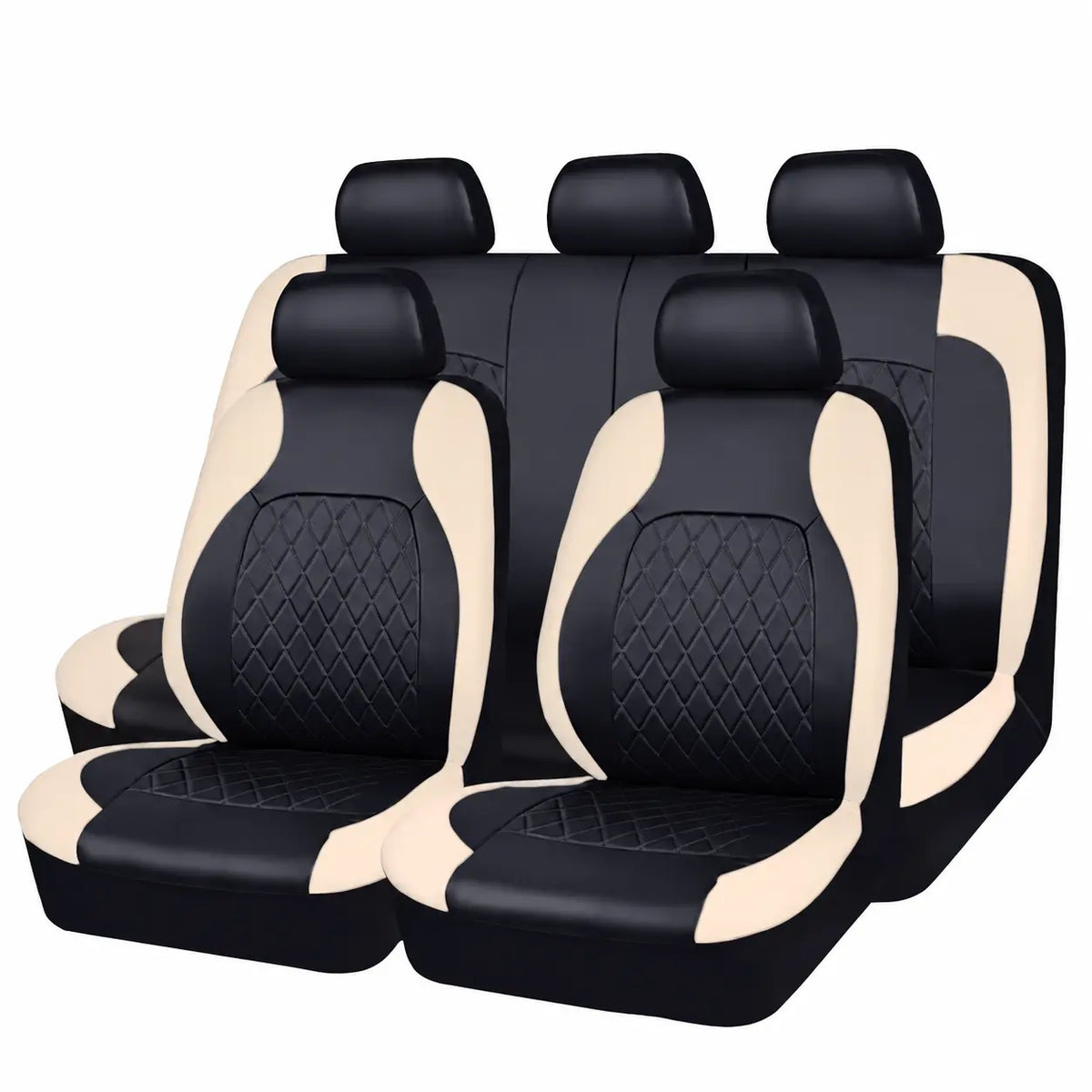 iCover® 9-Piece Universal Fit Leather Car Seat Cover Set
