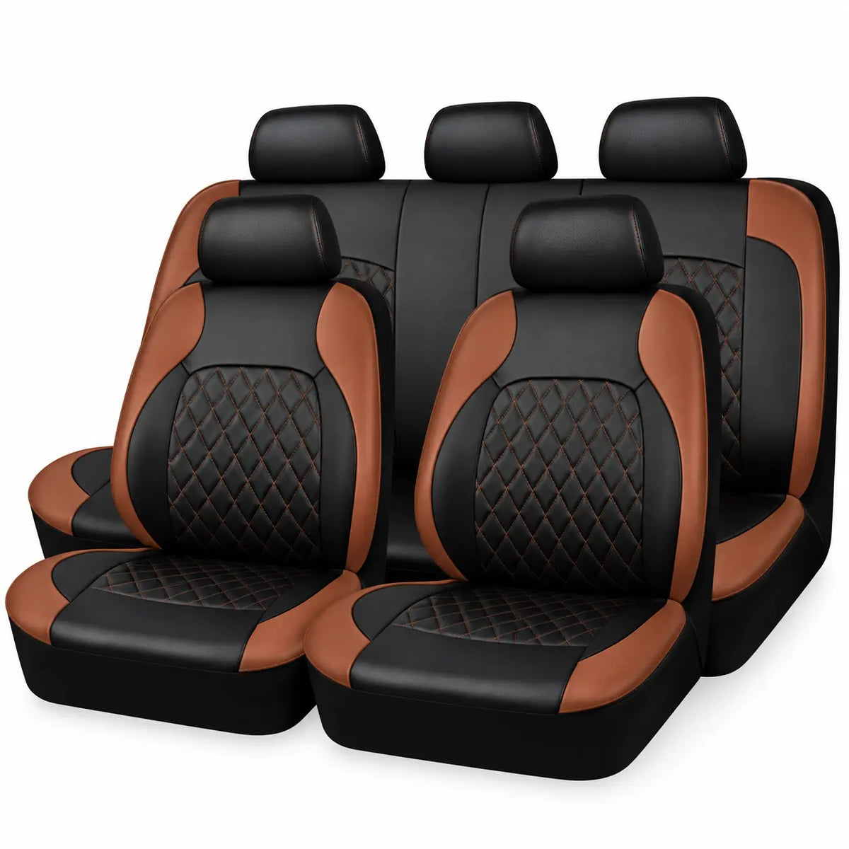 iCover® 9-Piece Universal Fit Leather Car Seat Cover Set